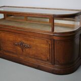 Antique Oak Jewellery Cabinet or Shop Counter, Early 20th Century