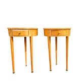Matching cherry wood / Biedermeier chairs / sidetables set / tripot console table