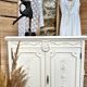 Antique patinated Louis XVI buffet, marble top.