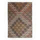 Brown Orange Handmade Vintage Turkish Kilim Area Rug  112x159