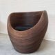 Organic Rattan Lounge Chair Attributed to Gabriella Crespi