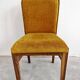 Set de 4 chaises Art Déco en placage de racine de noyer, velours