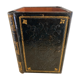 Leather paper basket, imitation bindings old books