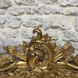 Sublime gilded pediment mirror with gold leaf 161cm