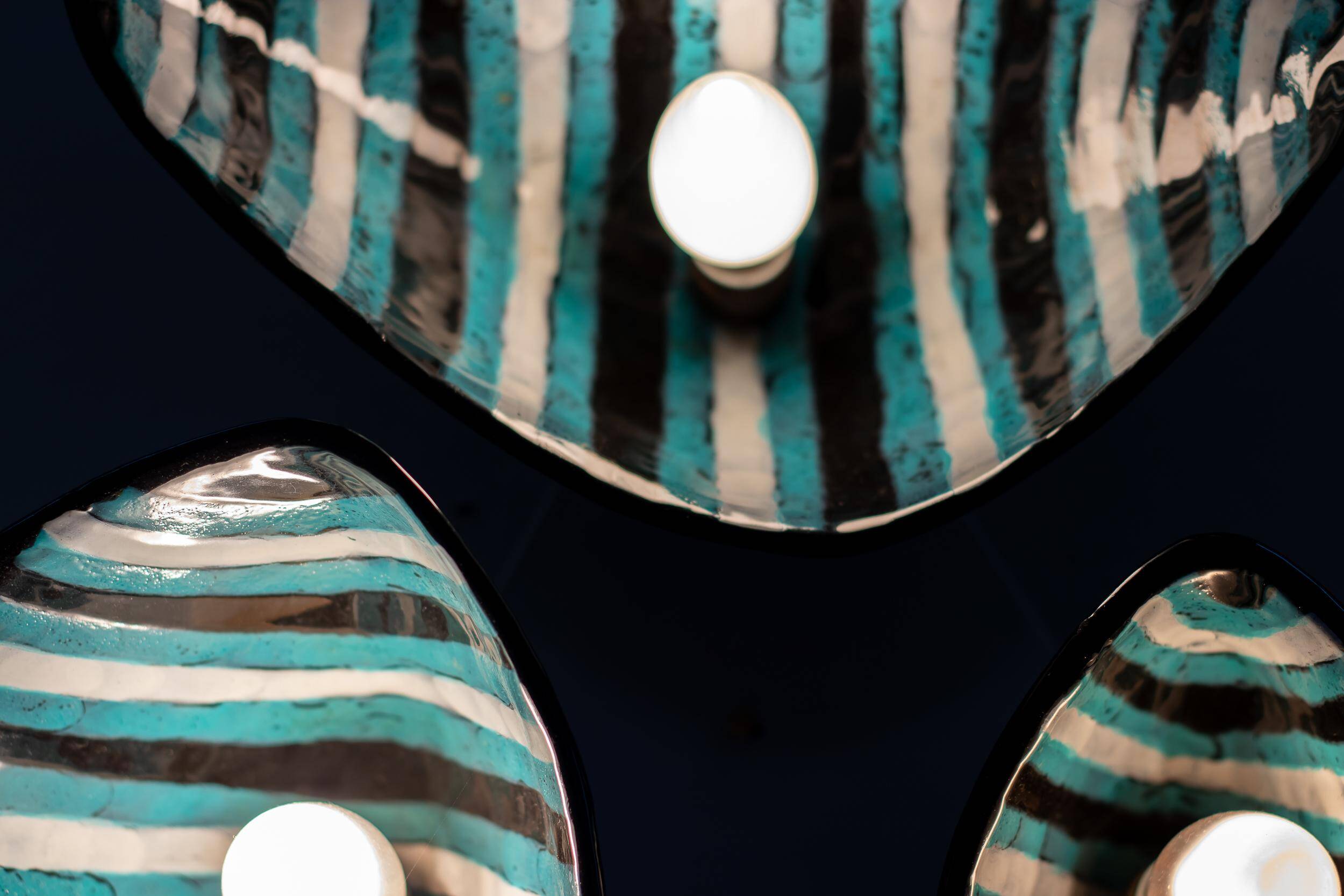 Majolica wall light Otello Rosa from San Polo, Venice, Italy, 1952.