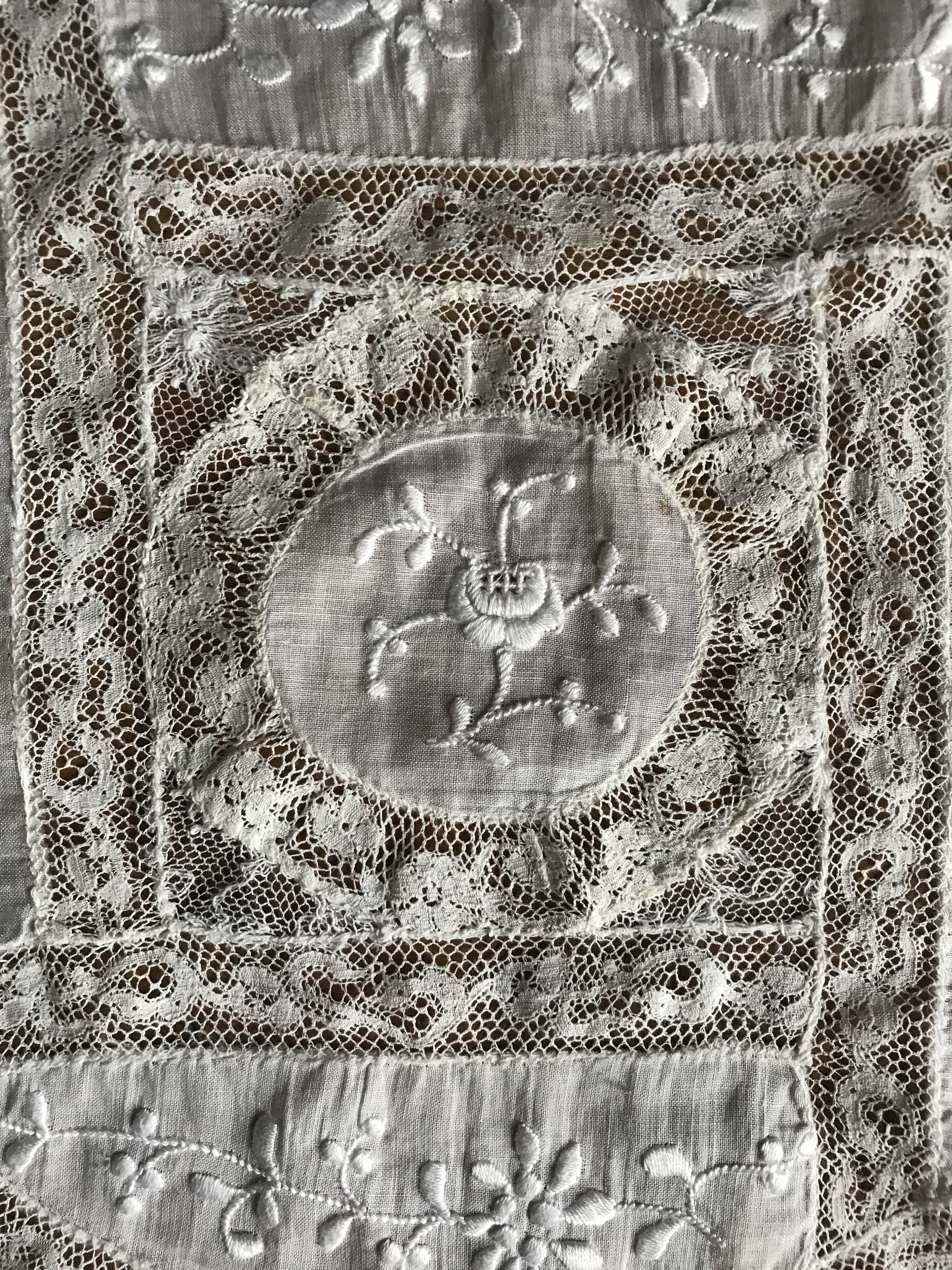 Embroidered lace cover