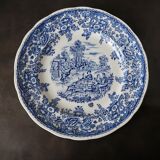 Set de 15 assiettes plates à motifs anglais Lunéville