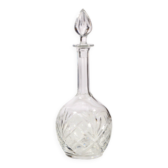 Cut crystal carafe from Saint-Louis, Chantilly model, no. 144, France.