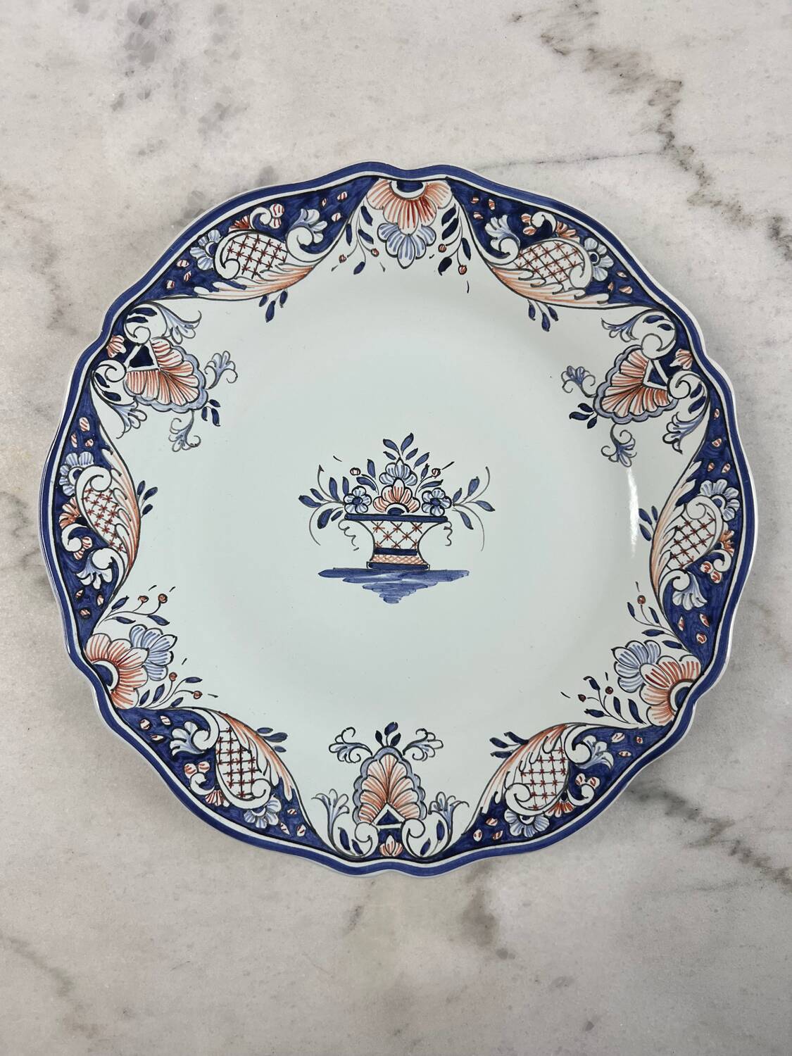 plate decorative plate Rouen Handmade