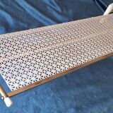 Brass and perforated metal coat and hat rack, 1960s