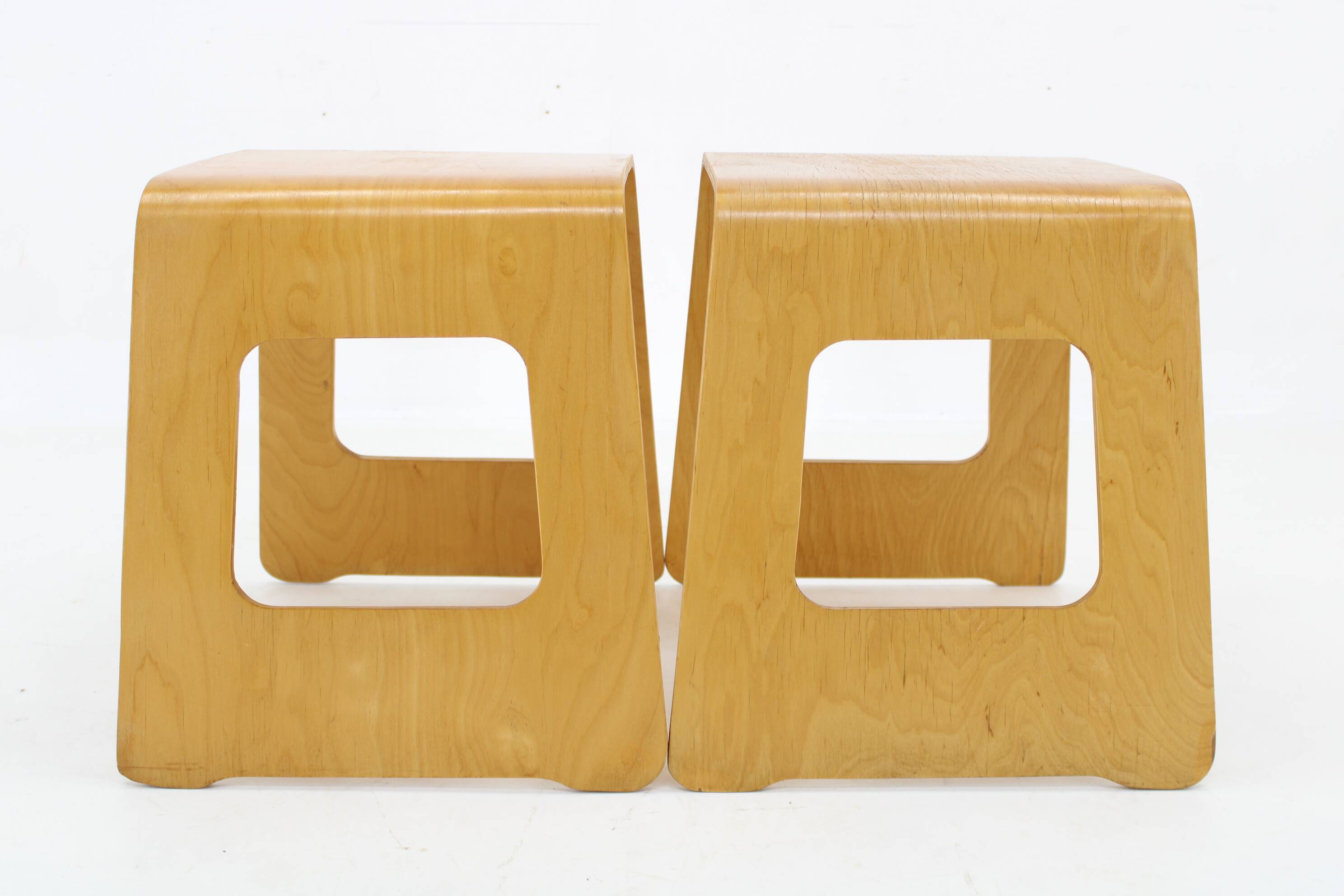 1990s Lisa Norinder Pair of Wooden Stools for Ikea, Sweden