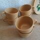 Set 6 coffee cups in sarreguemines sandstone france vintage