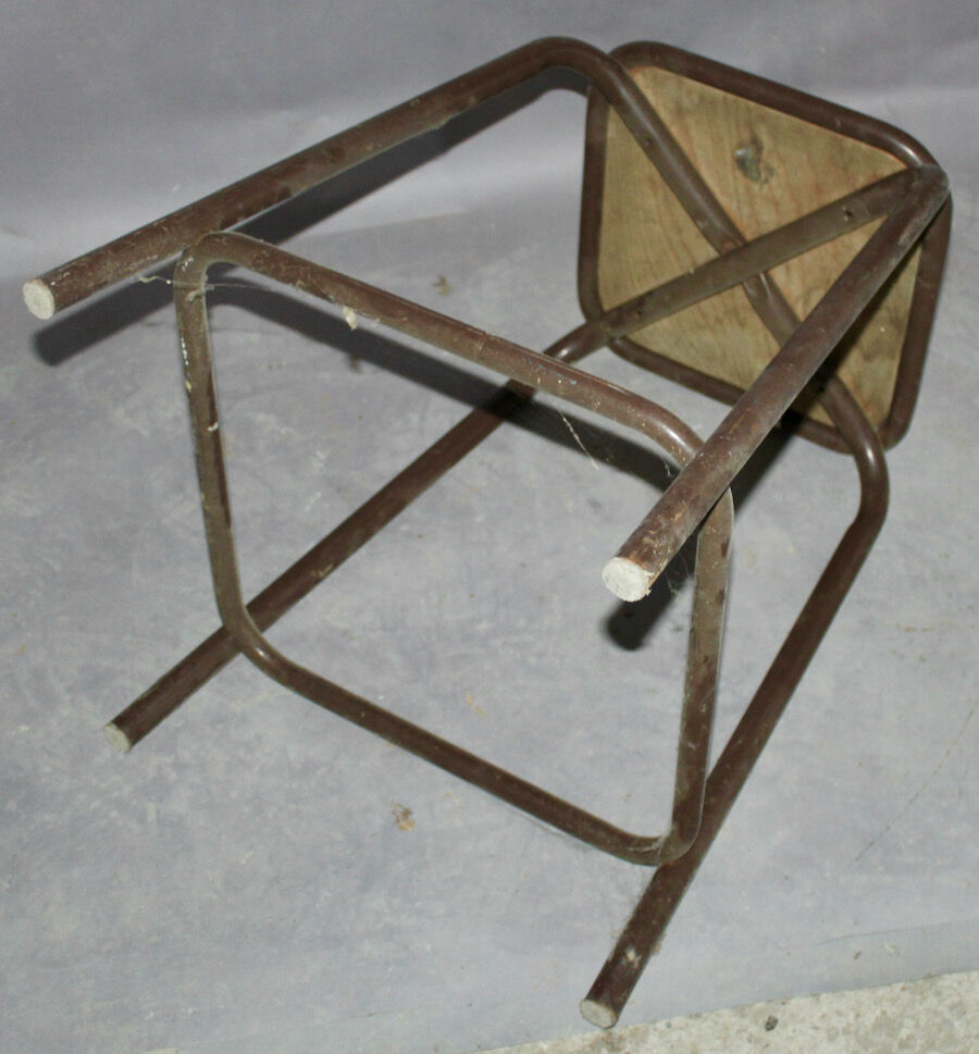 Series of 7 vintage workshop stools
