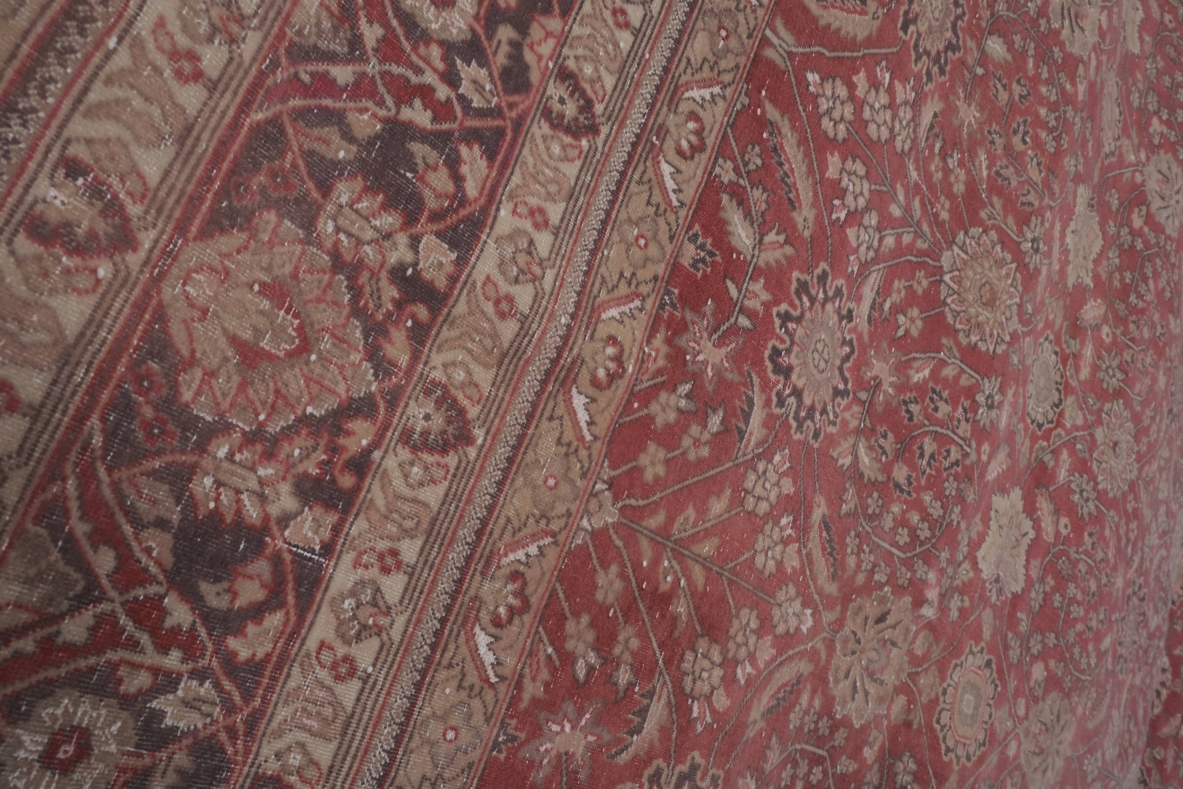 Hand Knotted Contemporary Large Turkish Oushak Rug with Mid-Century Design