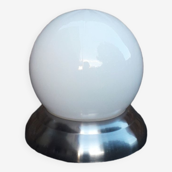 Ceiling lamp globe glass white opaline - 1990