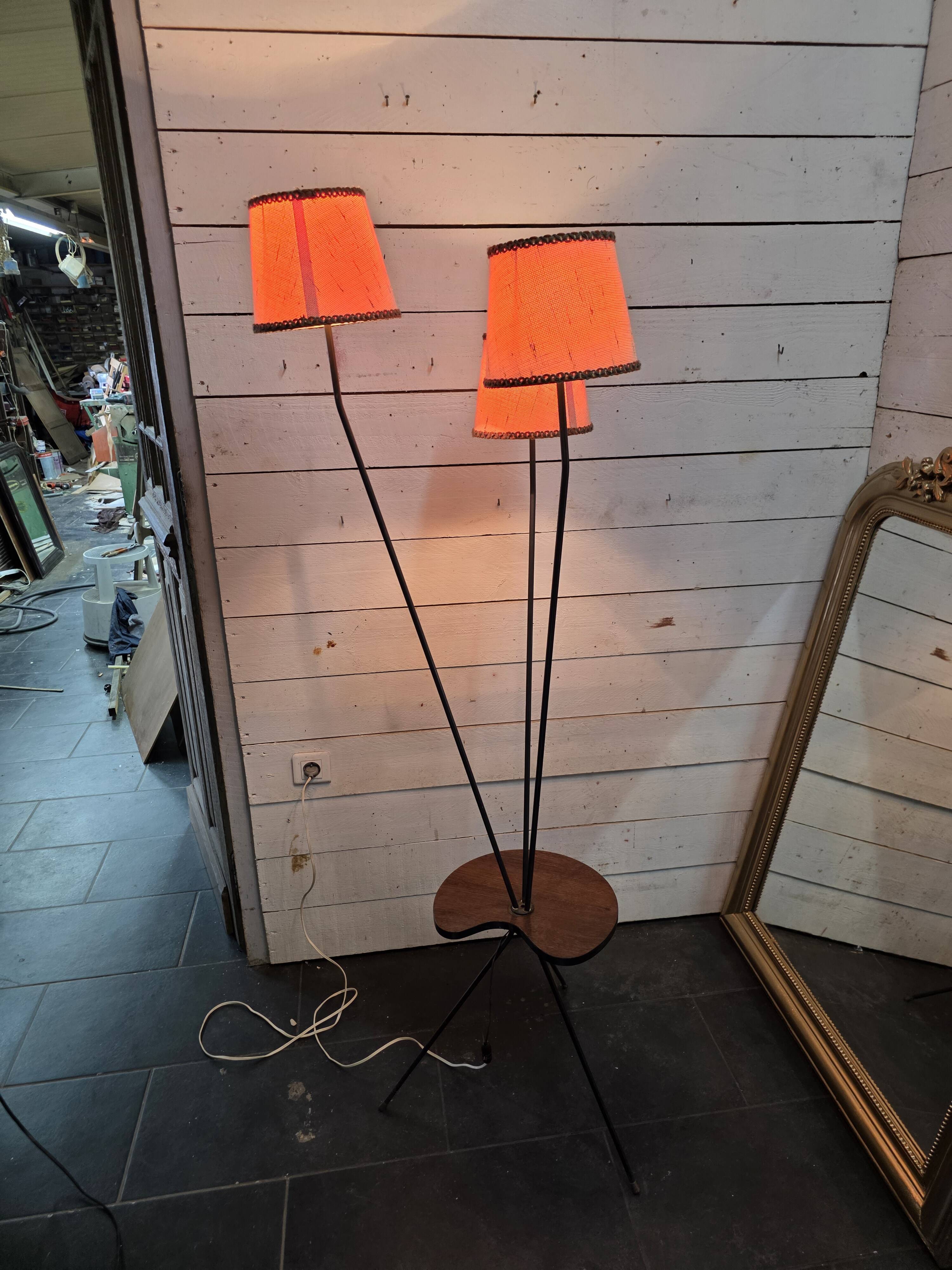 1950s/60s tripod floor lamp with 3 lights.