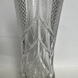 Large molded crystal vase