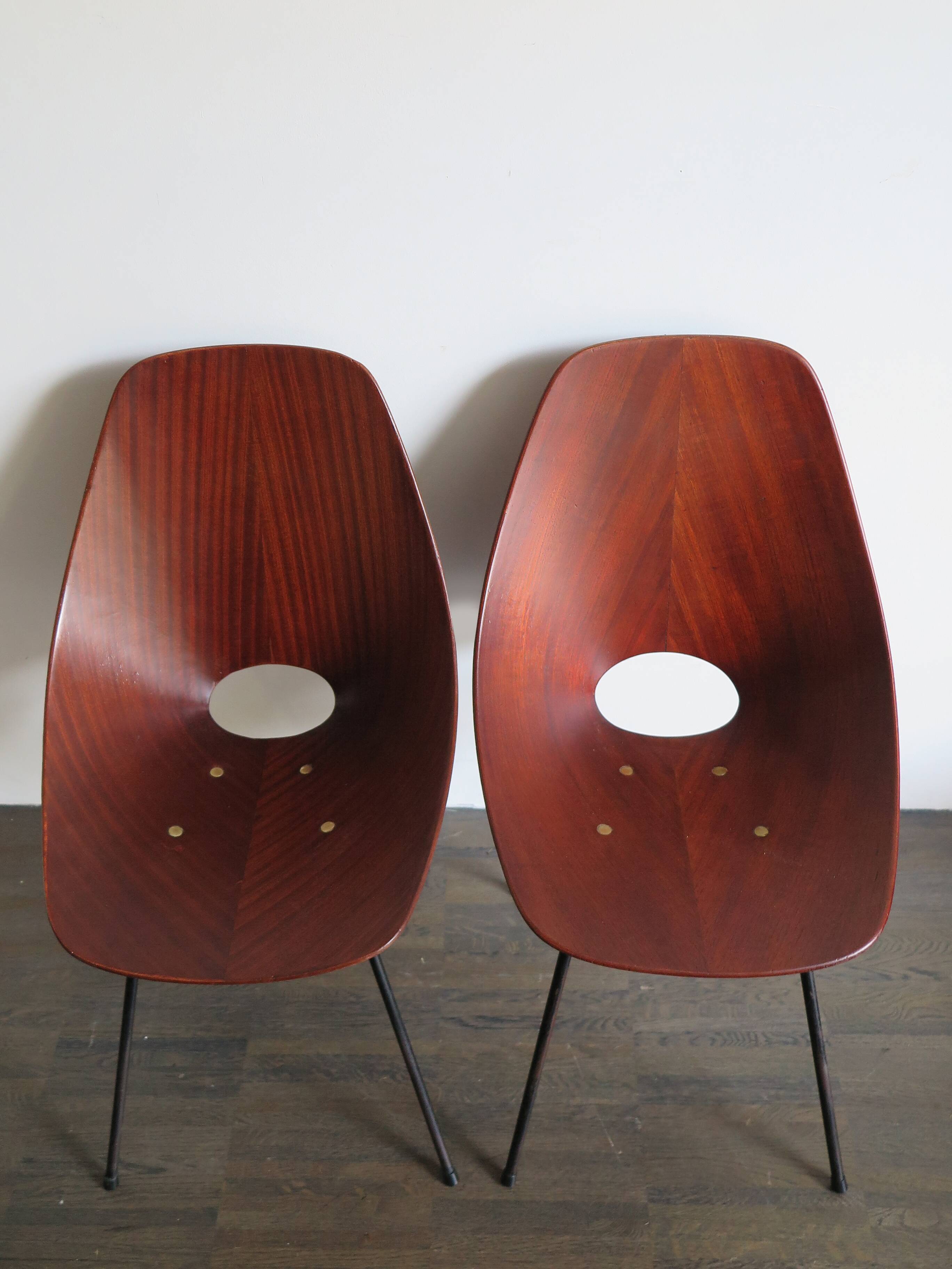 Vittorio Nobili for Fratelli Tagliabue Italian Medea dining chairs, 1950s