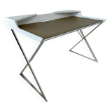 Bureau contemporain design italien  Andrea Lucatello pour Cattelan Italia modèle Qwerty bois et cuir