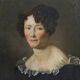 Portrait of an elegant woman oil on canvas from the 19th century.