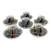 Lot de 6 tasses espresso Metropol de Barbara Brenner pour Rosenthal, 90