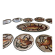 Fish service Vallauris dish + 12 plates
