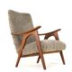 Mid century Armchair brown doodle - fully restored one of a kind piece