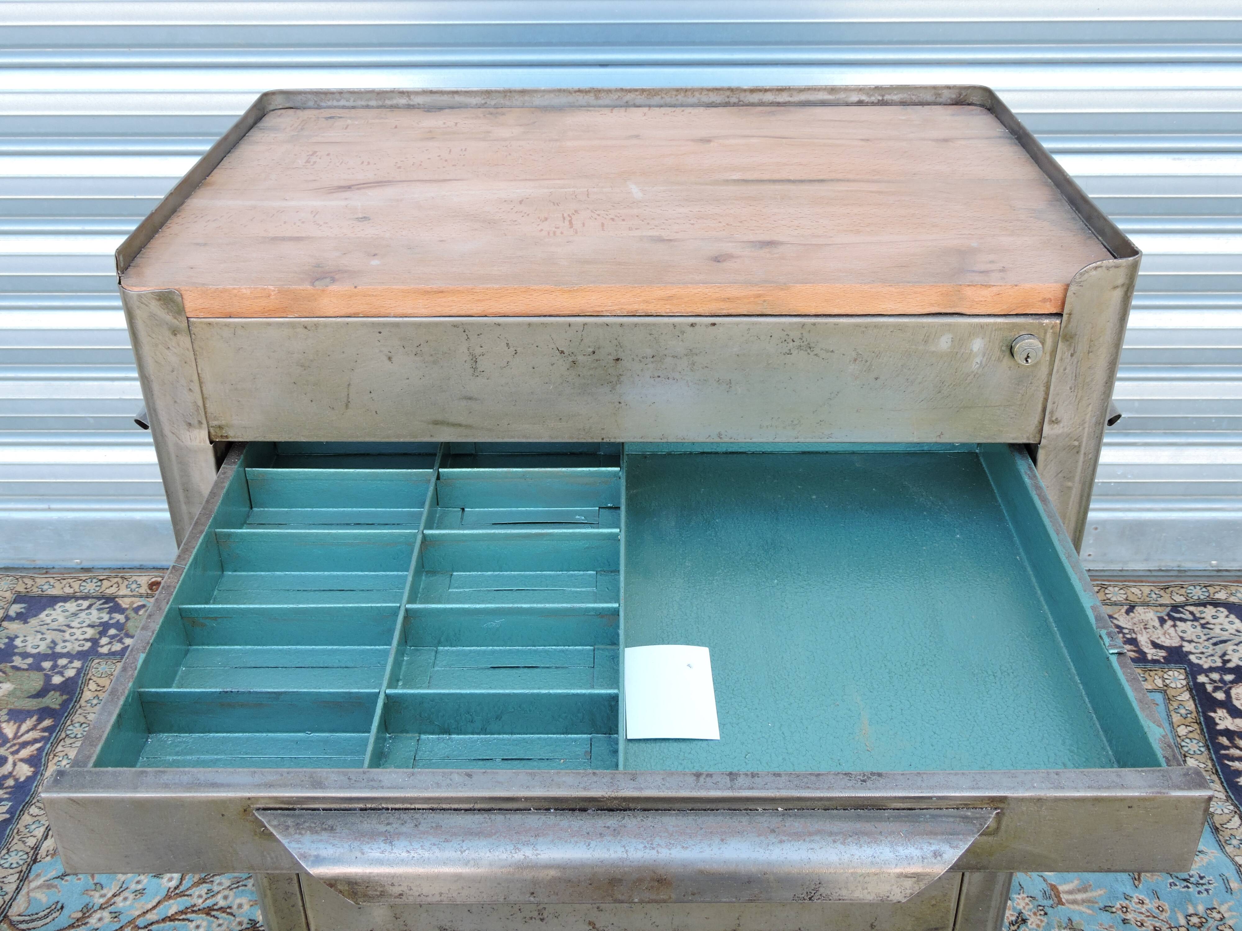 Former workshop maid, industrial furniture on wheels