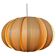 Large Veneer Rare Midcentury Pendant, Denmark, 1960s