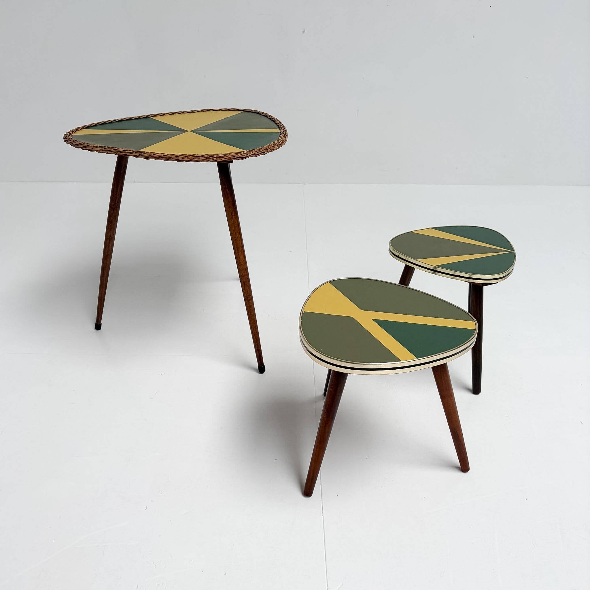 Set of 3 restored plant stands from France, 1960s