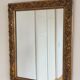Miroir mural en bois doré antique français en or