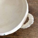 iron earth fruit bowl, old vegetable dish with poppies, Choisy le Roi