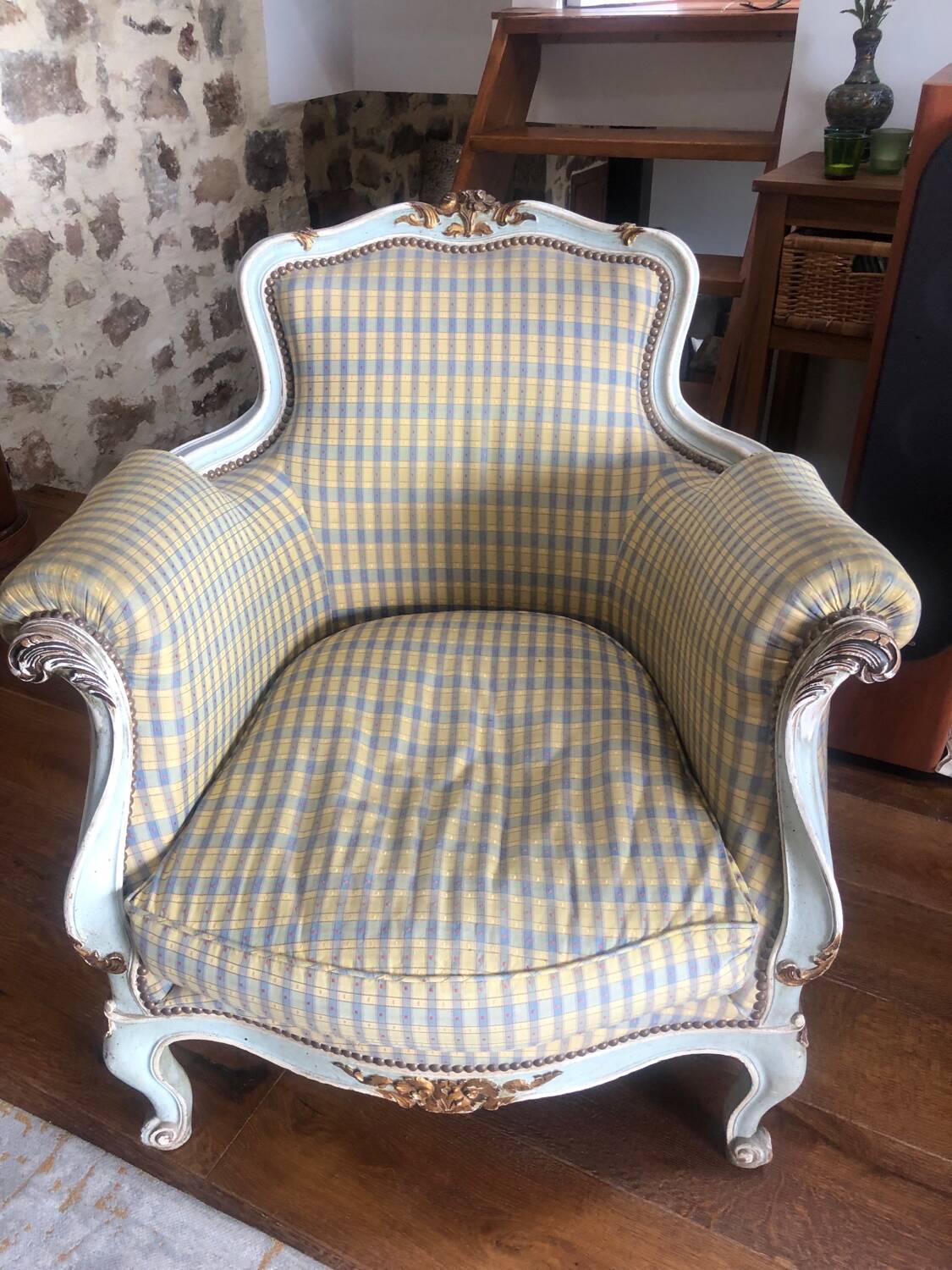Louis XV rococo sofa and armchair