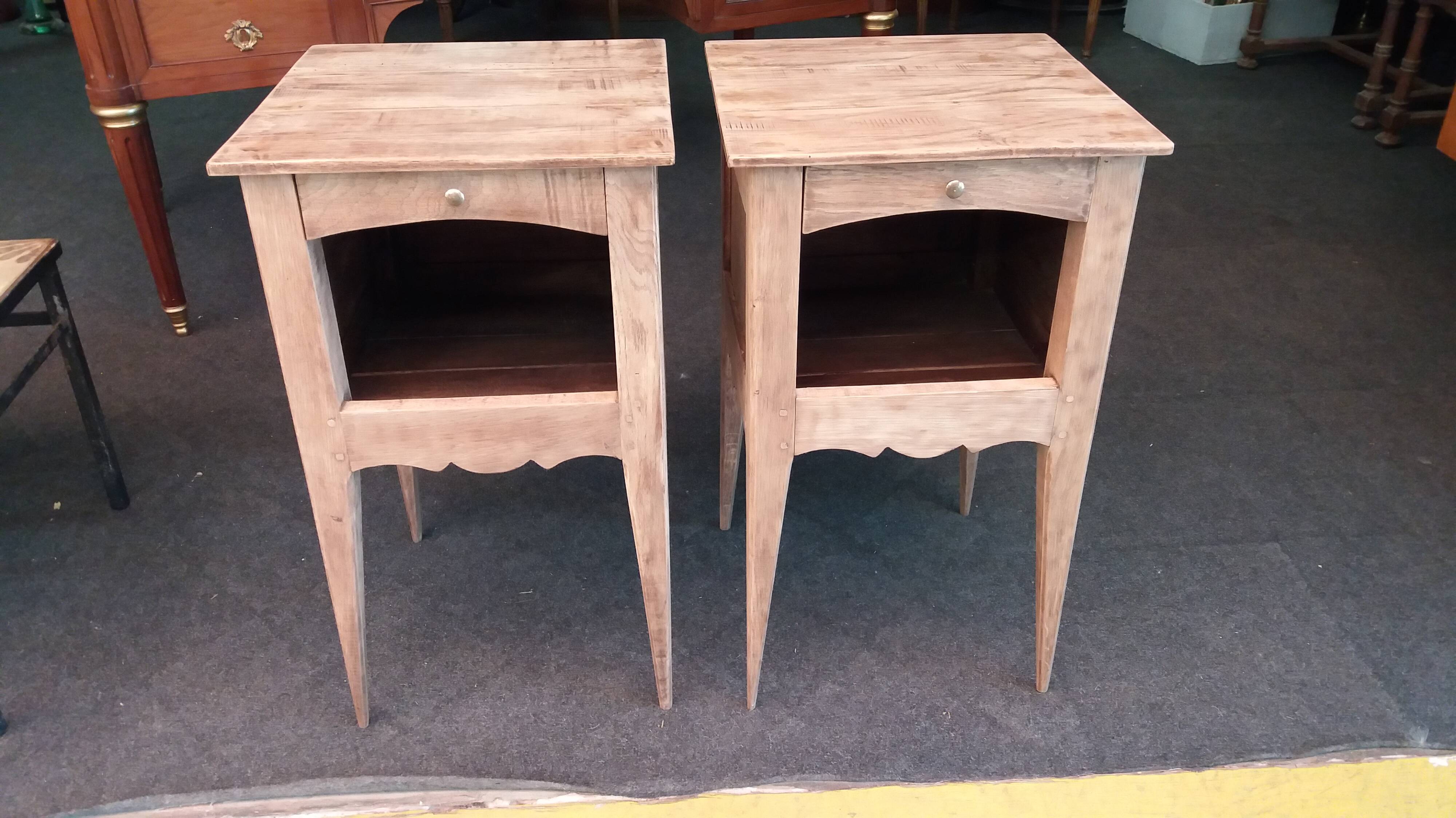 Pair of rustic bedside tables