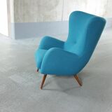 Organic XXL wingback Chair of the 50s/60s