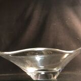 Crystal cup Daum free form signed empty fruit cup pocket