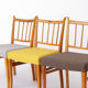 Set of 4 Vintage Beech Dining Chairs, 1950s Mid Century Modern, Germany