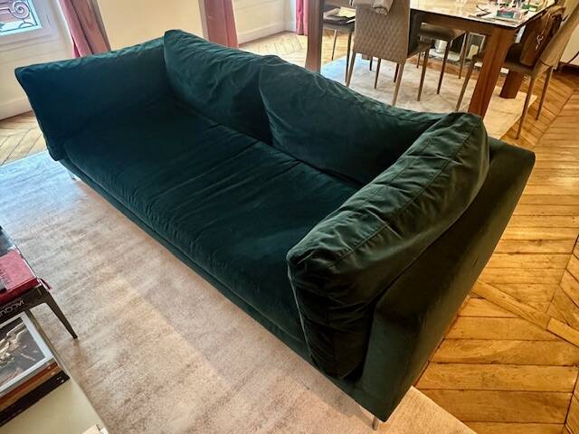 Canapé Calligaris en velours vert