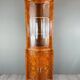 Corner display case in marquetry, 20th century