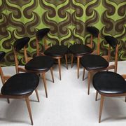 6 Vintage Unicorn Baumann Chairs 1960