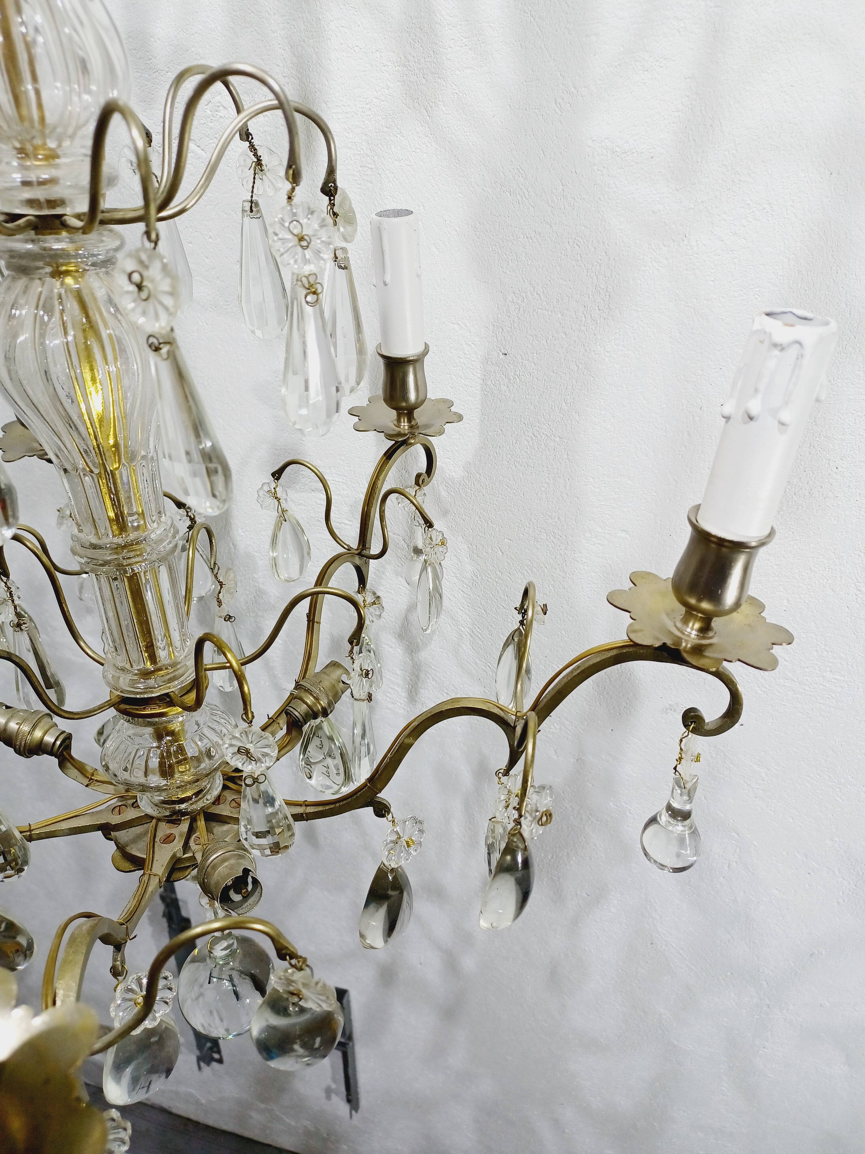 5-light crystal chandelier