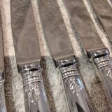 12 silver-plated dessert knives by Christofle Malmaison