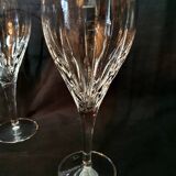 Set of 6 Lorraine crystal wine glasses
