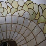 Large hanging in green mother-of-pearl and brass