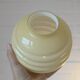 Set Of 3 Art Deco Semi Flush Ceiling Lights | 1940s Beige Hand Blown Glass