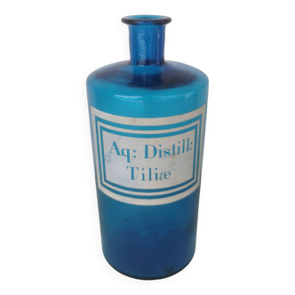 Old blue apothecary bottle