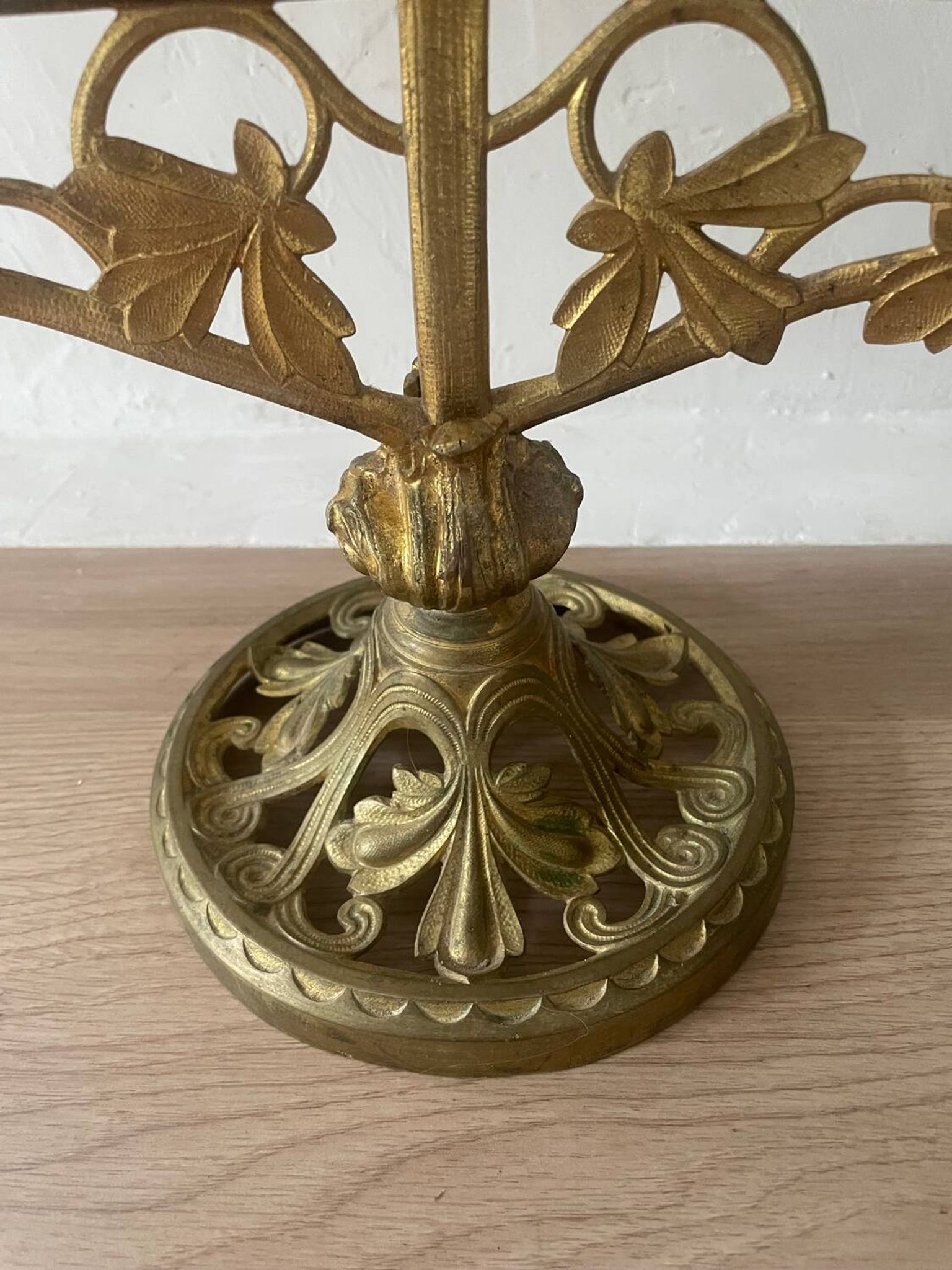 Chandelier en bronze doré, fin XIXème