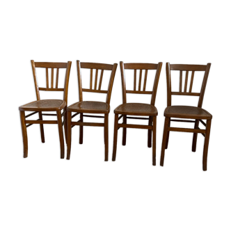 Ensemble de 4 chaises bistrot Luterma
