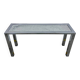 Seventies console structure chrome white marble top