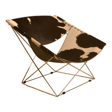 Fauteuil F675 "Butterfly" en cuir de vâche par Pierre Paulin pour Artifort